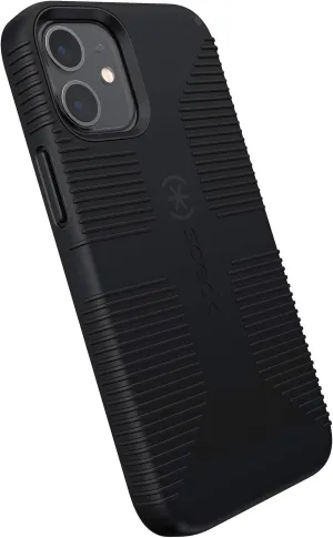 Speck Products CandyShell Pro Grip iPhone 12 Mini Rubber, Shock-Absorbent, Case, Black/Black (137595-1050)