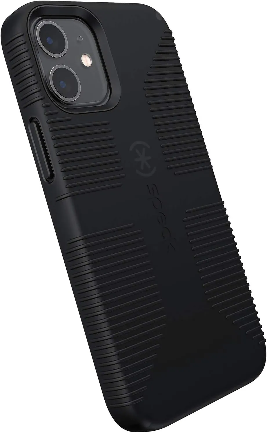 Speck Products CandyShell Pro Grip iPhone 12 Mini Rubber, Shock-Absorbent, Case, Black/Black (137595-1050)