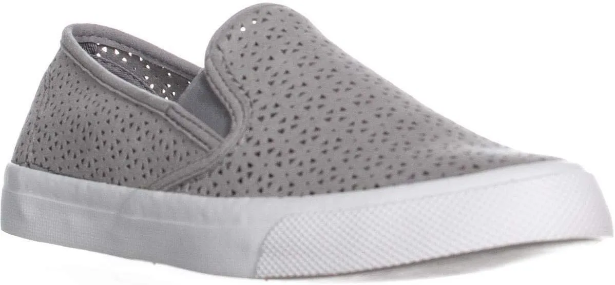 Sperry Womens Seaside (Perforated Slip ons) Low Top Slip On, Grey, Size 11.0