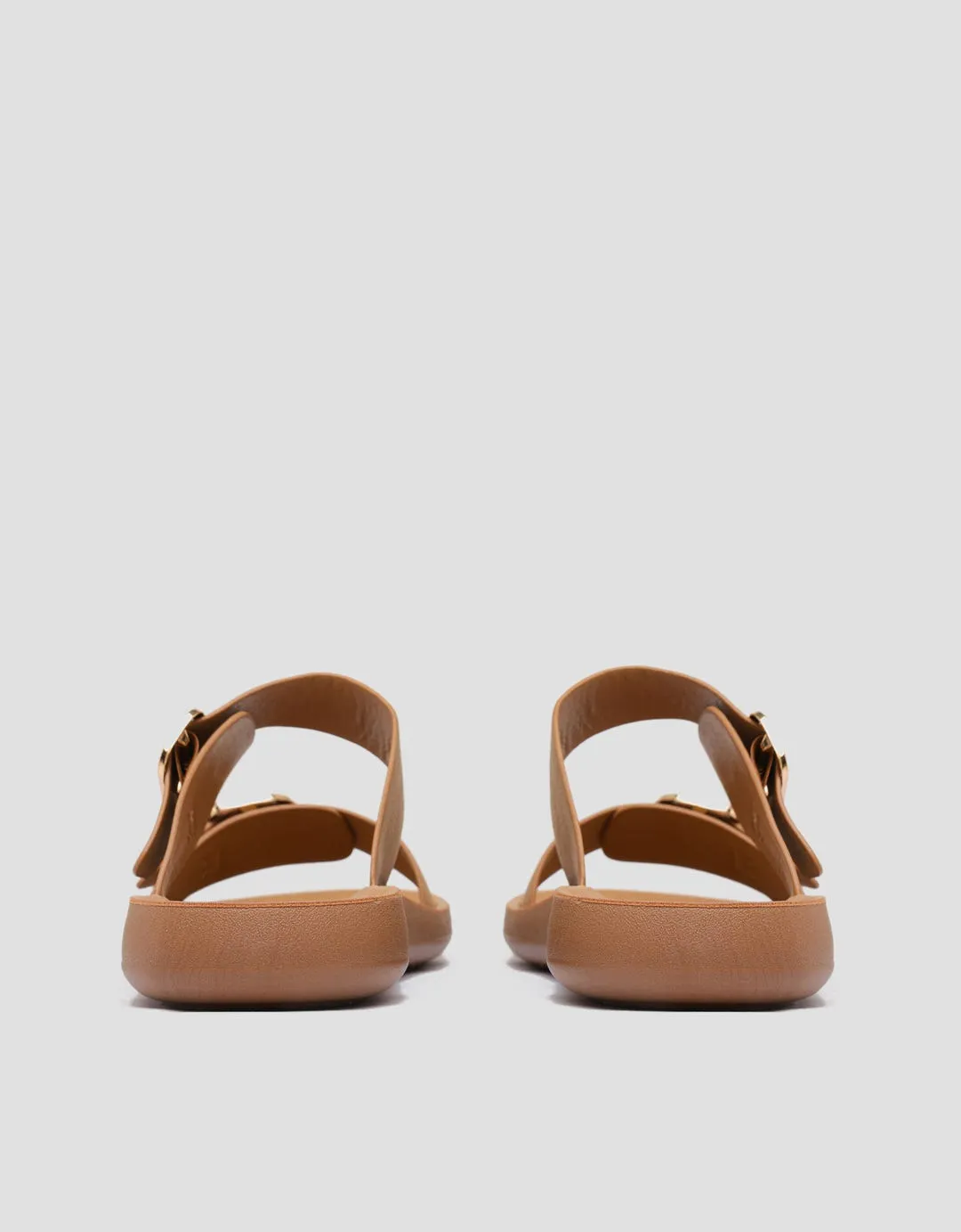 St. Yves Double Buckle Sandal Slip On Wanita