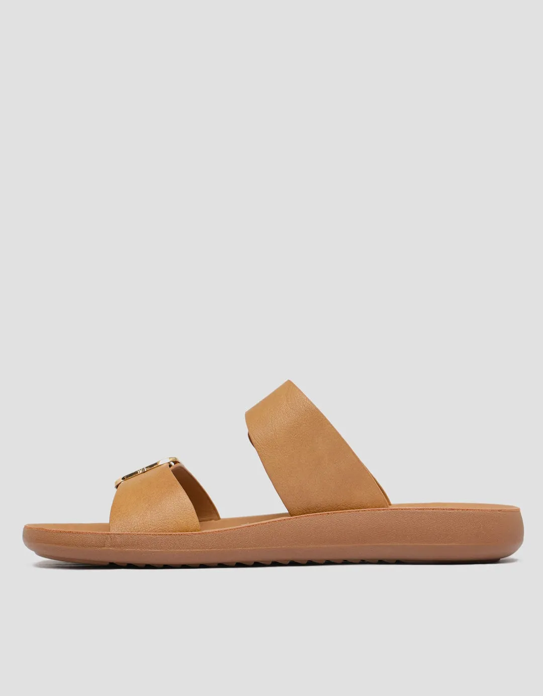 St. Yves Double Buckle Sandal Slip On Wanita