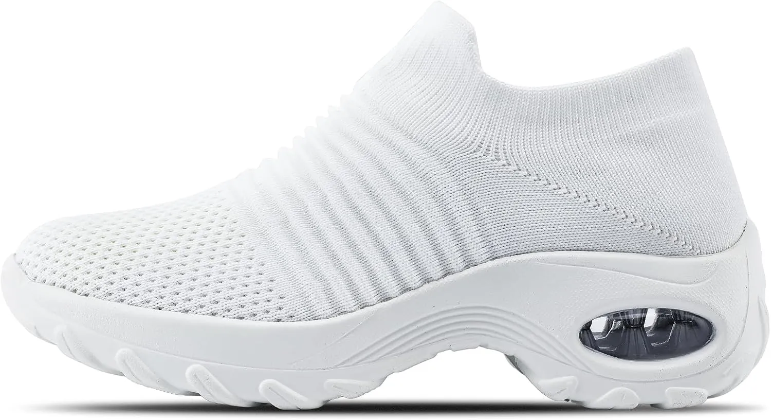 STQ Walking Shoes Women Slip on Sneakers Non Slip Work Air-Cushion Arch Support Tennis Plantar Fasciitis Orthopedic Breathable Mesh Comfortable Ladies Nursing