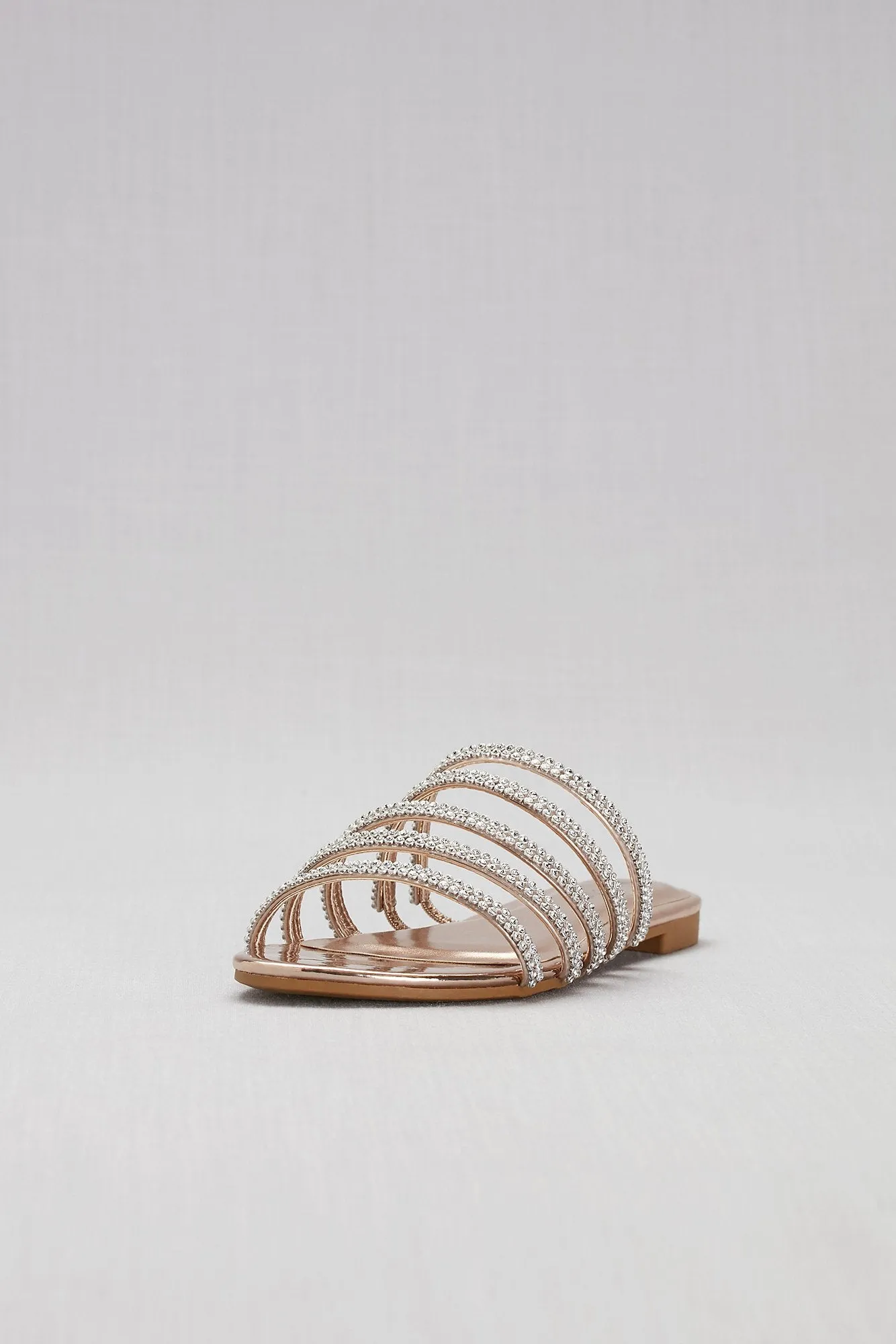 Strappy Jeweled Flat Slides