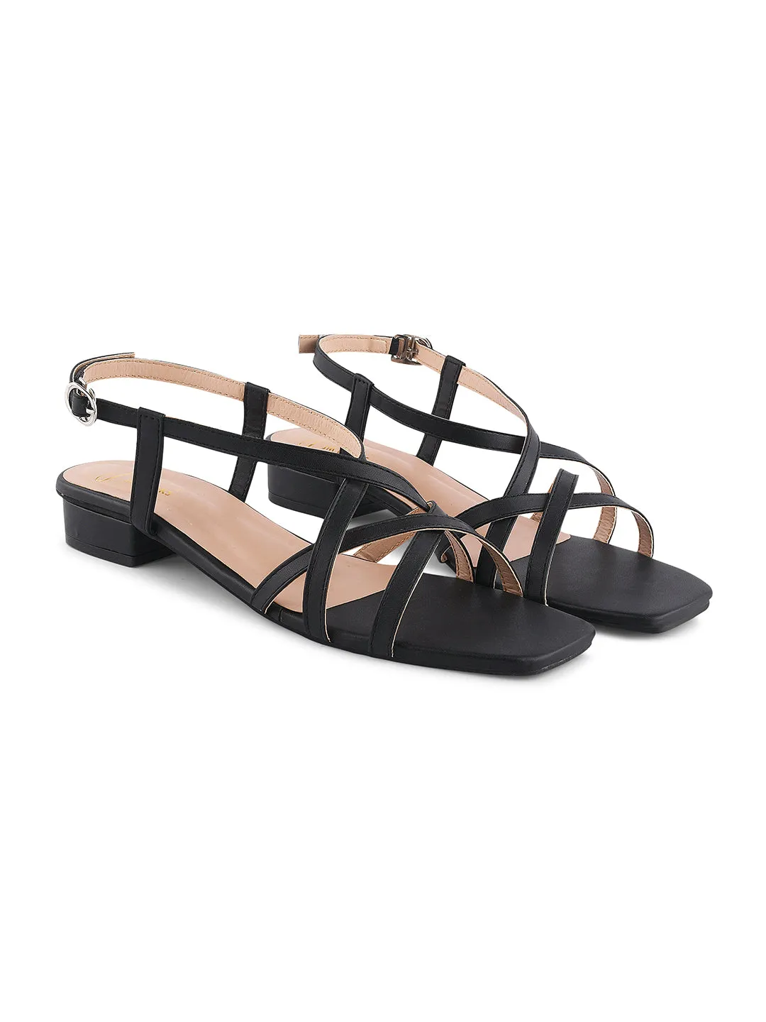 Strappy Low Heel Flat