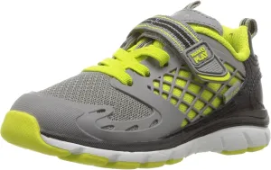 Stride Rite Kids' Made 2 Play Breccen Sneaker, Grey/Lime, 8.5 Wide US Toddler