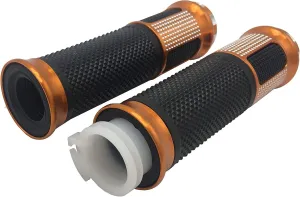 Sunpower Bicycle Twist Throttle Handlebar Grips with Aluminum Lock,Non-Slip-Rubber Motorcycle Handle Gear Grips Mountain Sportbike Universal for ATV Suzuki Yamaha Honda 7/8"(22mm) Handle Bar