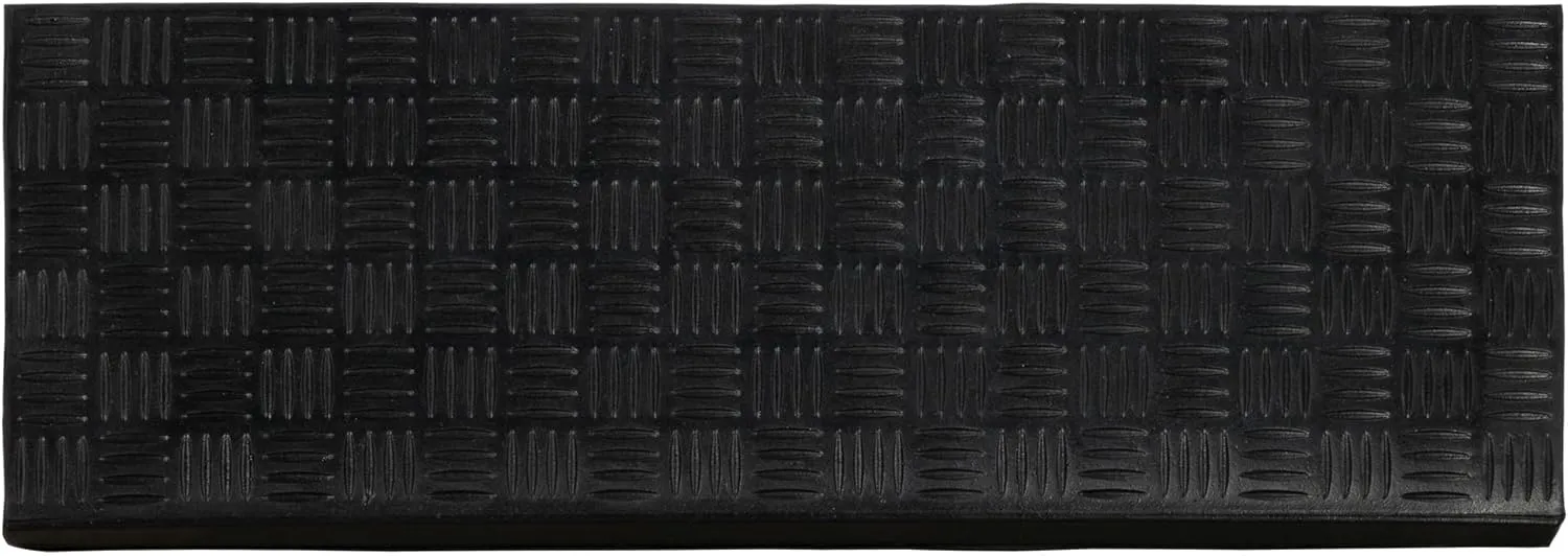 Sweet Home Stores Rubber Collection Rubber Collection Non-Slip Bullnose Design Stair Treads, 10" X 30", 5 Pack, Black