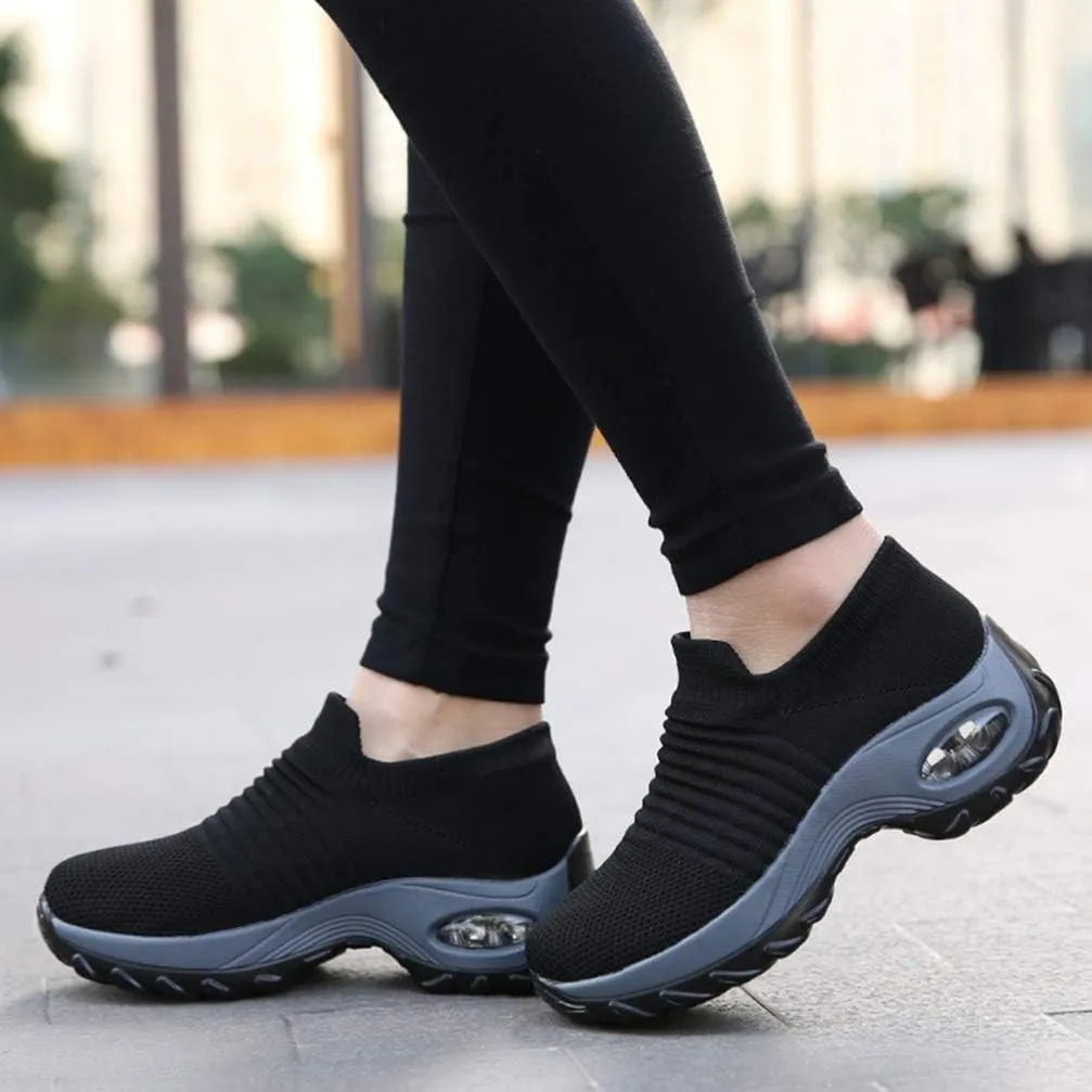 Tennis Shoes for Women Wedges Platform Sneakers Mesh Slip on Casual Shoes