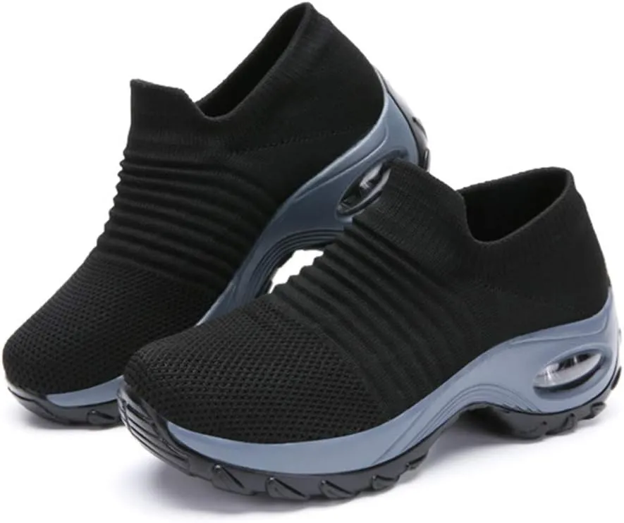 Tennis Shoes for Women Wedges Platform Sneakers Mesh Slip on Casual Shoes