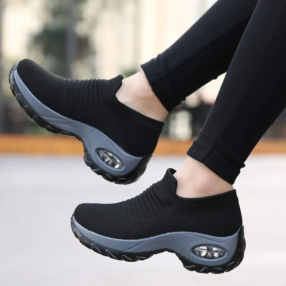 Tennis Shoes for Women Wedges Platform Sneakers Mesh Slip on Casual Shoes