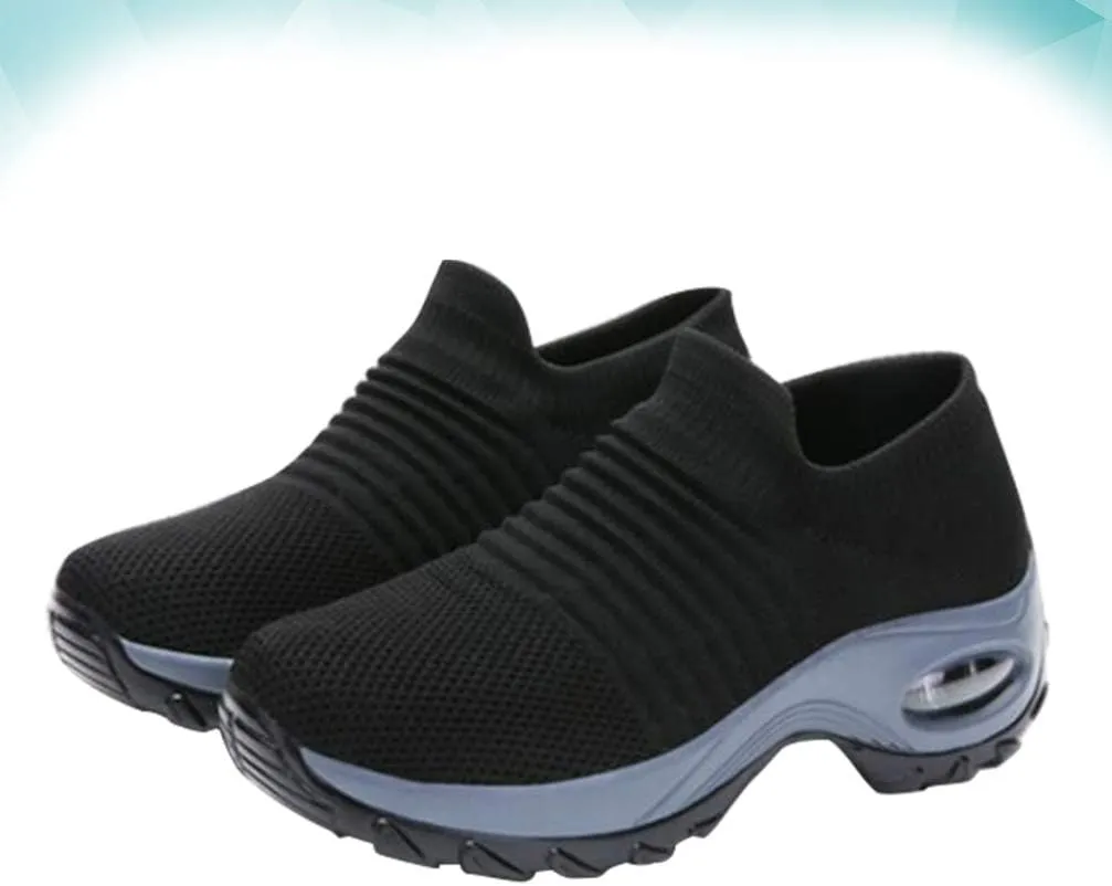Tennis Shoes for Women Wedges Platform Sneakers Mesh Slip on Casual Shoes