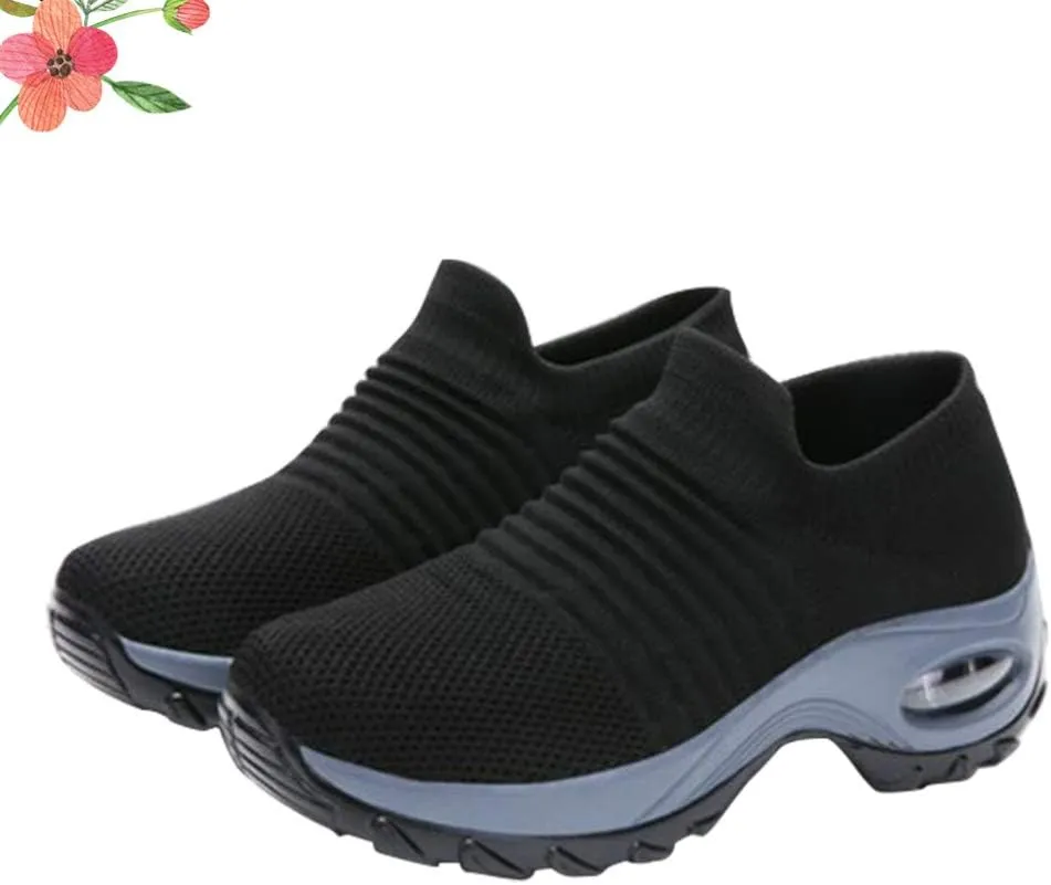 Tennis Shoes for Women Wedges Platform Sneakers Mesh Slip on Casual Shoes