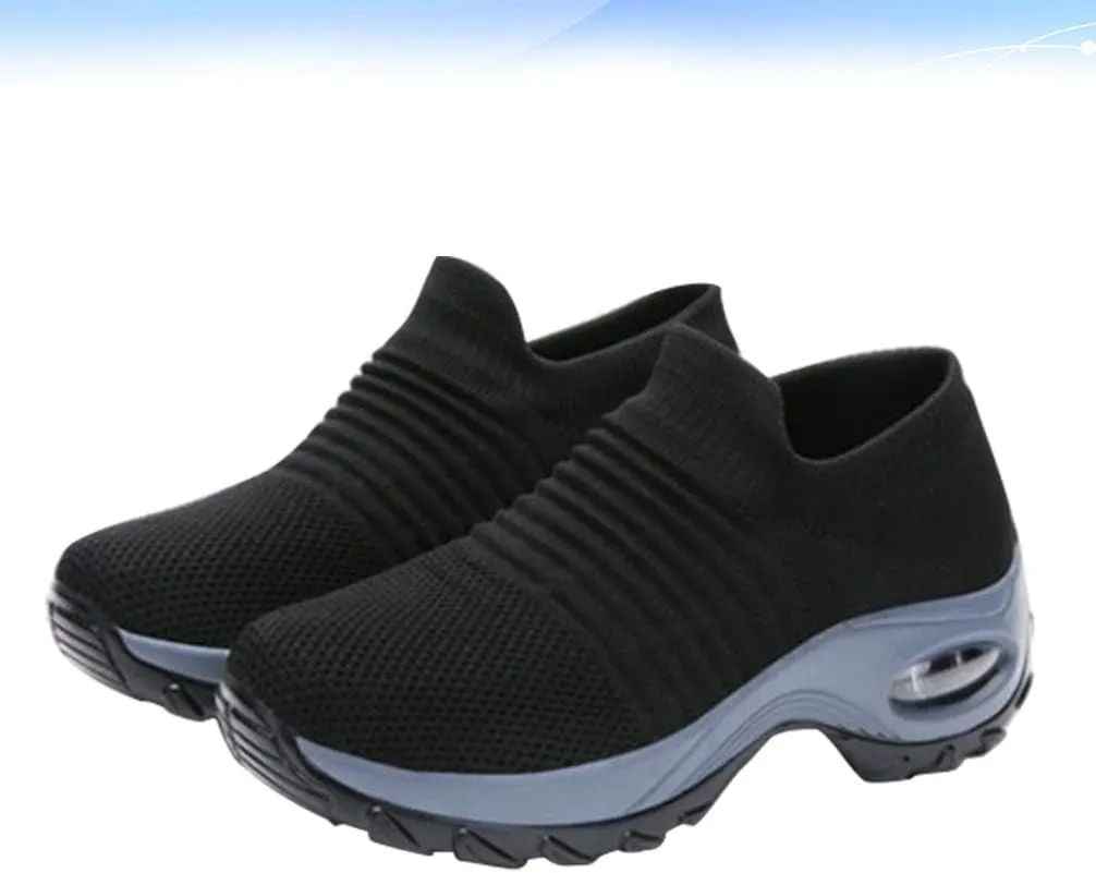 Tennis Shoes for Women Wedges Platform Sneakers Mesh Slip on Casual Shoes