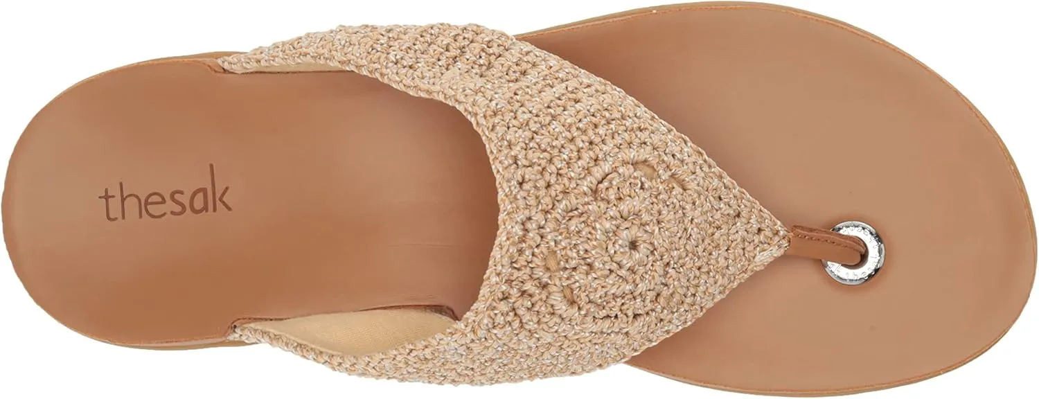 The Sak Shana Thong Sandal in Crochet, Slip On Entry