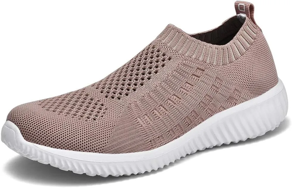 TIOSEBON Women's Athletic Walking Shoes Slip On Casual Mesh-Comfortable Tennis Workout Sneakers