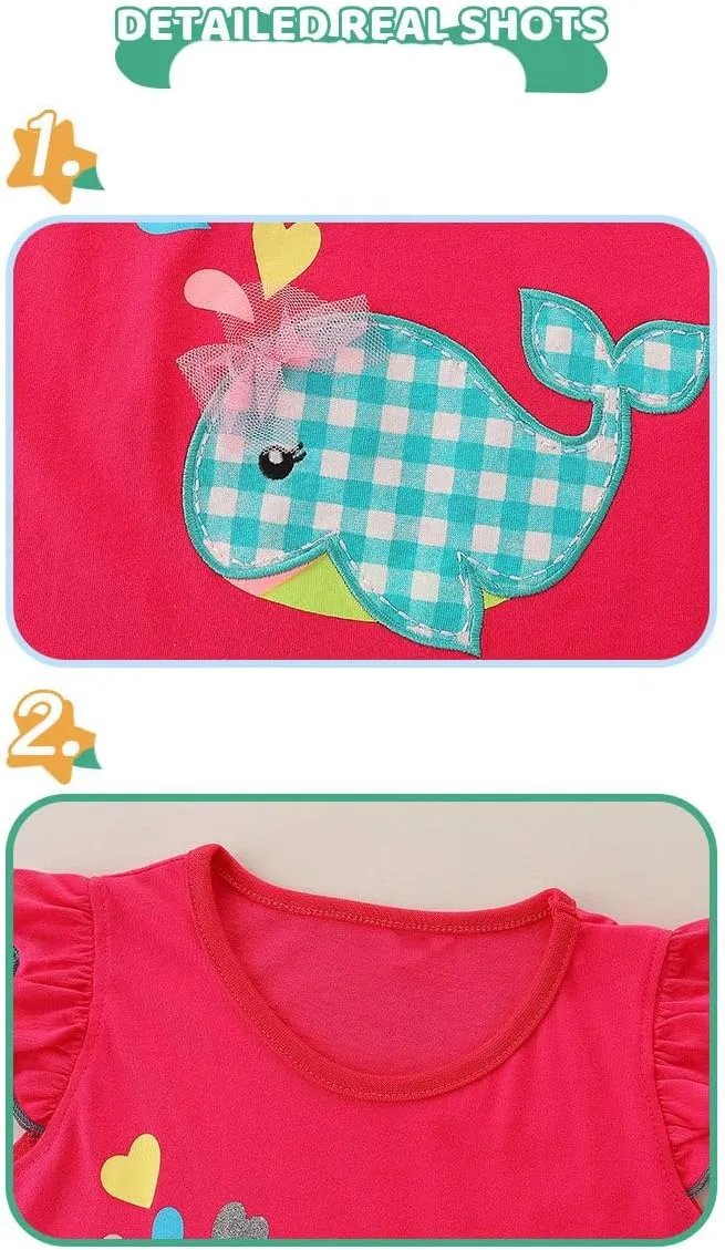 Toddler Girls Adorable Ruffled Sleeveless T-Shirt Sweet Plaid Shorts Two Piece Picnics Casual Family Gatherings Sets