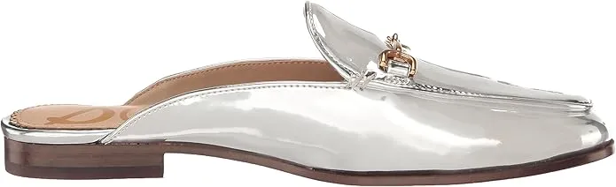 Toe Silver Sam Flat Specchio Dress Linnie Mules Time-limited sale On Fashion Complete collection Edelman Soft Rounded Slip
