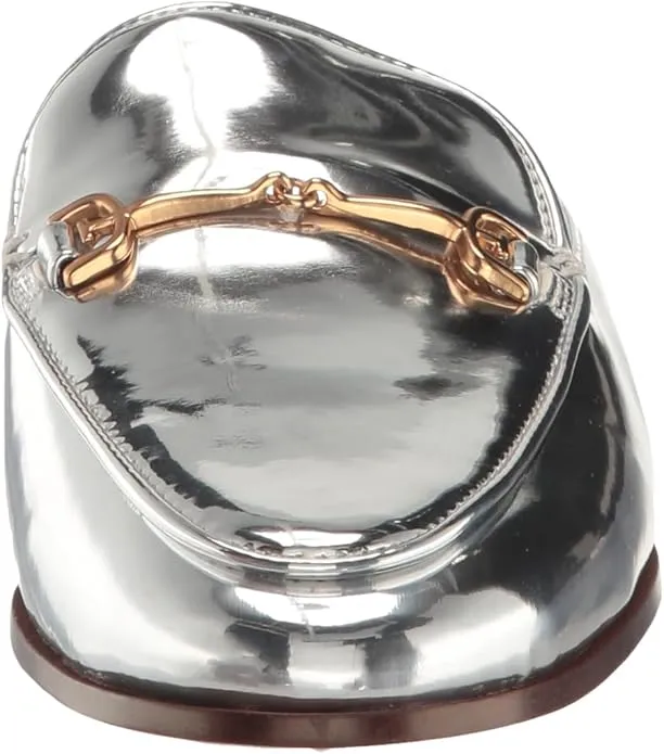 Toe Silver Sam Flat Specchio Dress Linnie Mules Time-limited sale On Fashion Complete collection Edelman Soft Rounded Slip