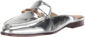 Toe Silver Sam Flat Specchio Dress Linnie Mules Time-limited sale On Fashion Complete collection Edelman Soft Rounded Slip