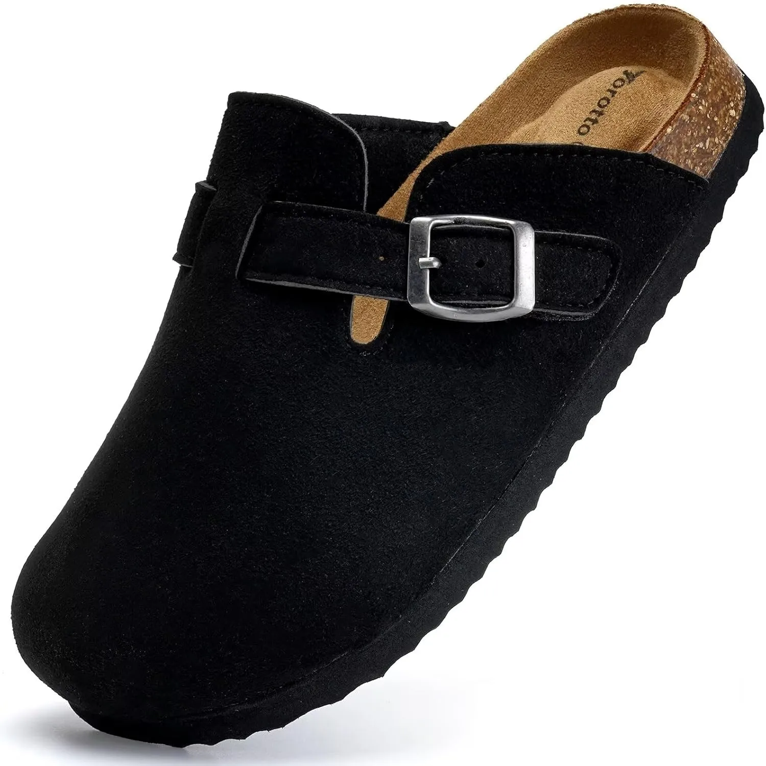 Torotto Kids Clogs Cork Footbed Slippers Arch Support Potato Shoes with Adjustable Buckle for Boys Girls