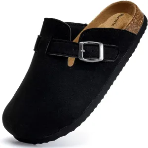 Torotto Kids Clogs Cork Footbed Slippers Arch Support Potato Shoes with Adjustable Buckle for Boys Girls