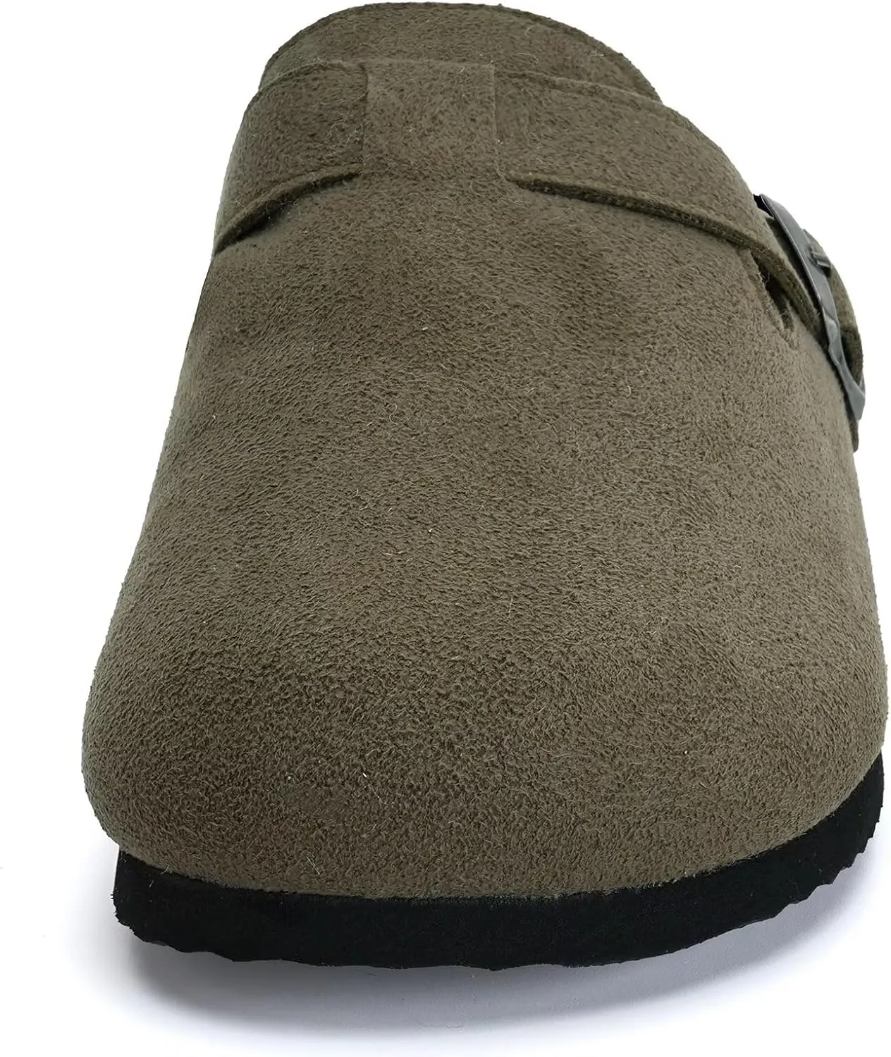 Torotto Womens Clogs Fuzzy Cork Footbed Slippers Arch Support Potato Shoes with Adjustable Buckle
