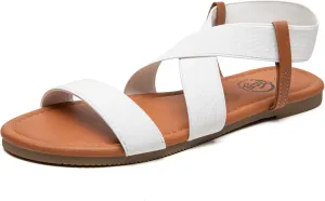 Trary Women's Dressy Summer Sandals, Elastic, Cute, Open Toe, Wide, Sandalias Para Mujer