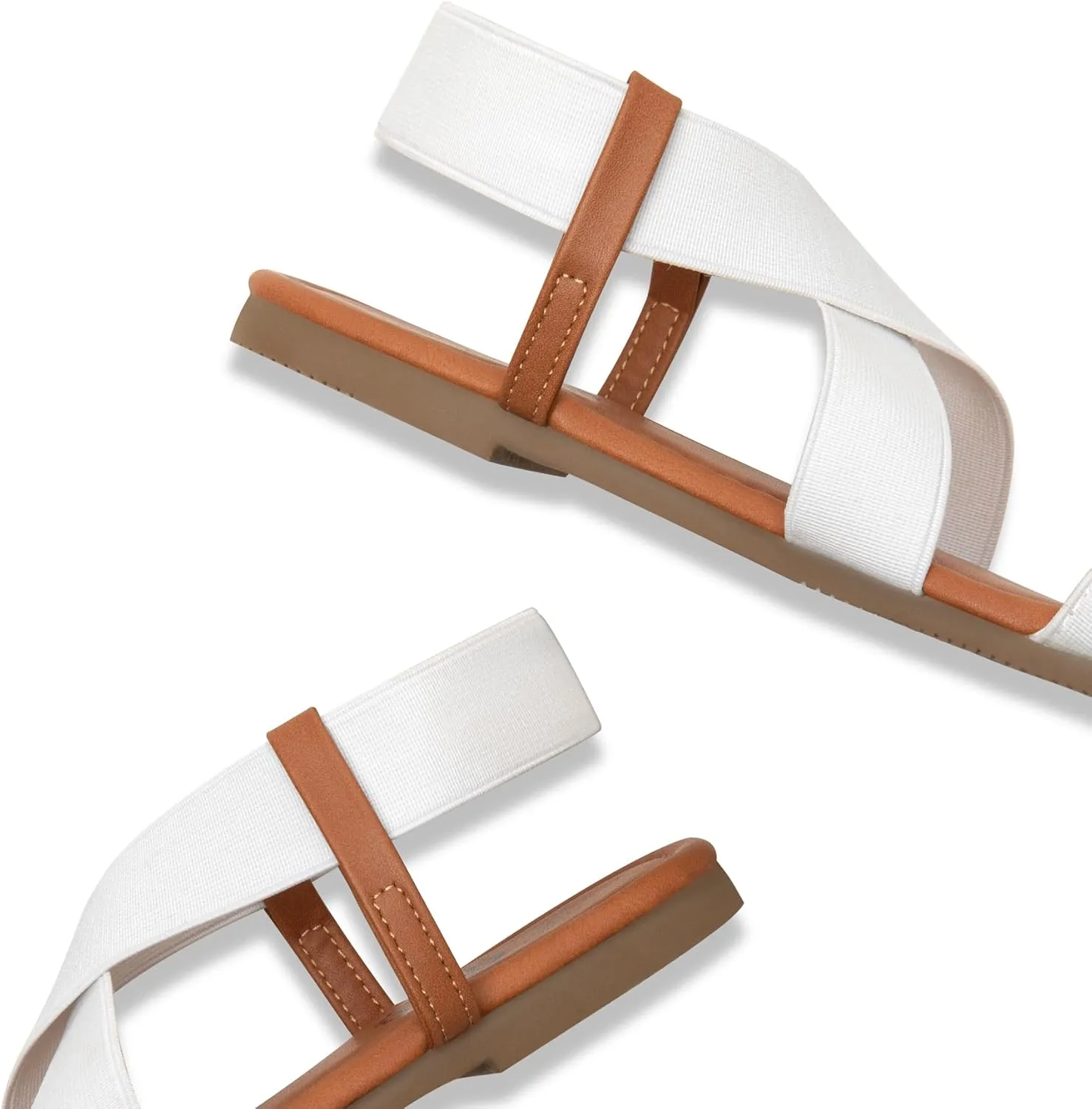Trary Women's Dressy Summer Sandals, Elastic, Cute, Open Toe, Wide, Sandalias Para Mujer