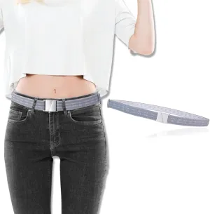 Truth Elastic Belts for Women & Men, No Show Flat Buckle KARMA Belts, Invisible Stretch Belts for Jeans, Pants and Plus Sizes