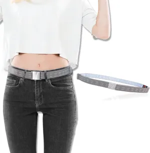 Truth Elastic Belts for Women & Men, No Show Flat Buckle KARMA Belts, Invisible Stretch Belts for Jeans, Pants and Plus Sizes