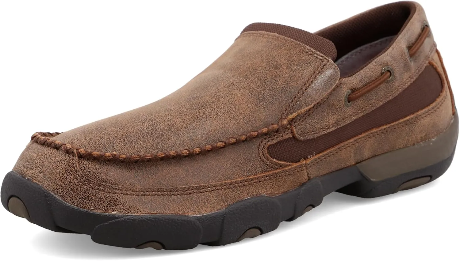 Twisted X Men's Slip-On Driving Moc, Moc Toe, Brown, 8.5 W