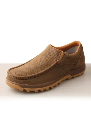 Twisted X Mens Weave Cell Stretch Slip On Moc - TCMXC0002