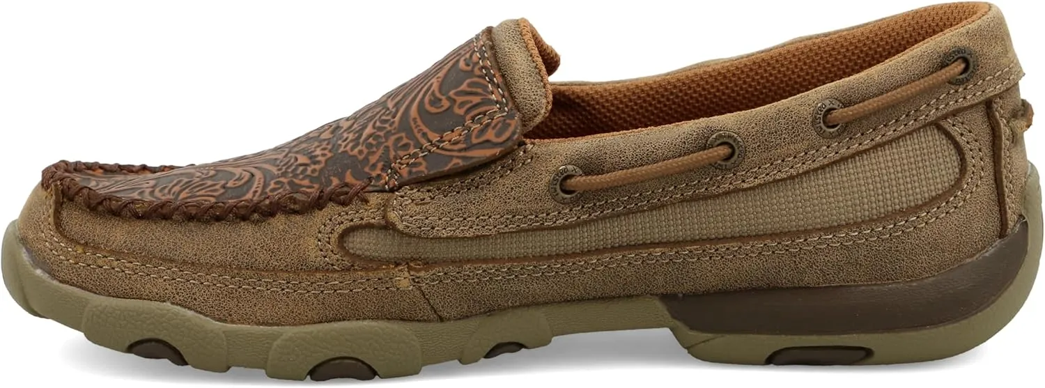 Twisted X Women's Driving Mocs, Slip-On Walking Shoes with CellStretch