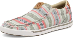 Twisted X Women's Hooey Slip-On Loper, Moc Toe, Pink Multi, 7 M