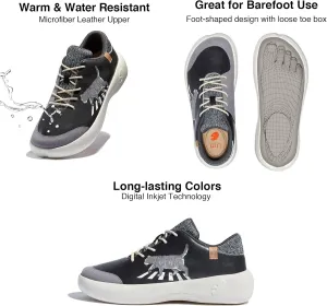 UIN Men's Art Painted Fashion Sneaker Wide Toe Lace-up Lightweight Comfort Walking Travel Shoes Bartello