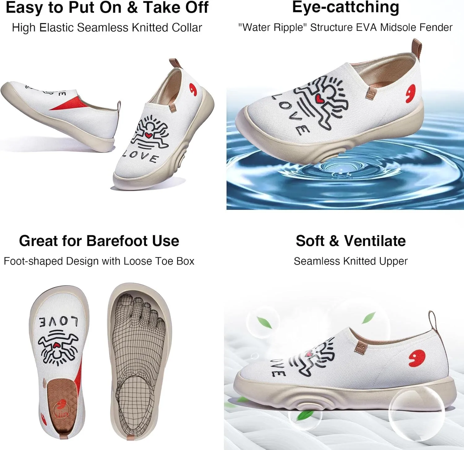 UIN Women's Art Travel Walking Shoes Slip On Casual Lightweight Fashion Sneaker Toledo ⅩⅤ