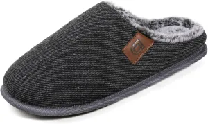 ULTRAIDEAS Casual Slippers for Men, Slip On Men's Slippers with Memory Foam & Rubber Sole Indoor