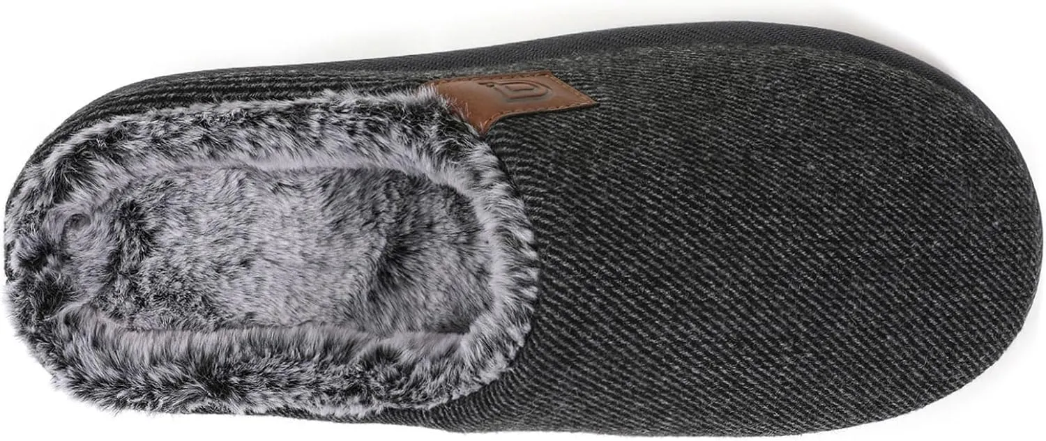 ULTRAIDEAS Casual Slippers for Men, Slip On Men's Slippers with Memory Foam & Rubber Sole Indoor