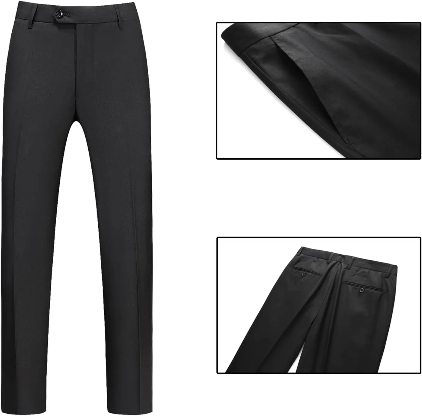 UNINUKOO Mens Suits Slim Fit 3 Piece Jacquard Suit 1 Button Shawl Collar Wedding Formal Tuxedo for Men