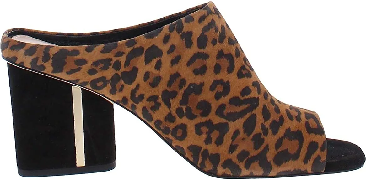 VIA SPIGA Women's V-Hennie Slides Sandal, Toffee Black, 6.5