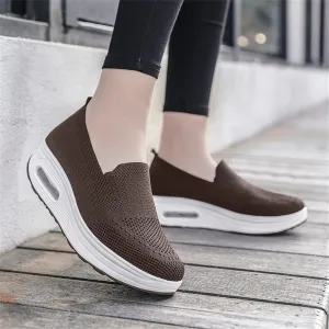 VIED Women's Orthopedic Sneakers Air Cushion Slip On Platform Sneakers for Women