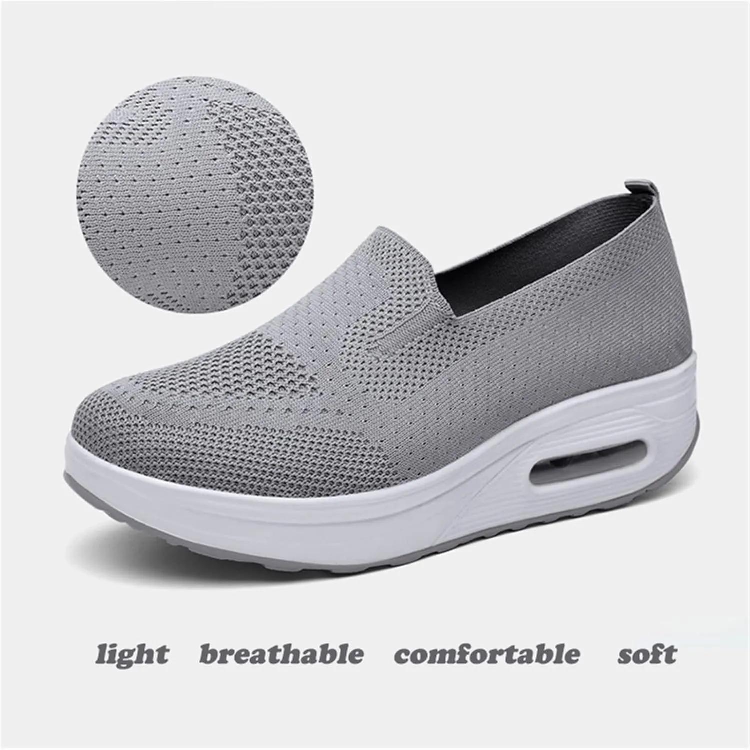 VIED Women's Orthopedic Sneakers Air Cushion Slip On Platform Sneakers for Women