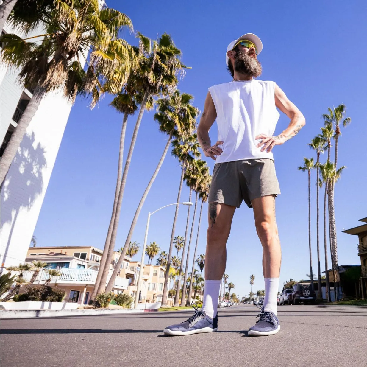 Vivobarefoot Primus Lite 3.5 Mens Barefoot Shoes | Build Strength, Balance & Mobility | Lightweight for Training & Running | Wide Fit Grounding Shoes | Vegan