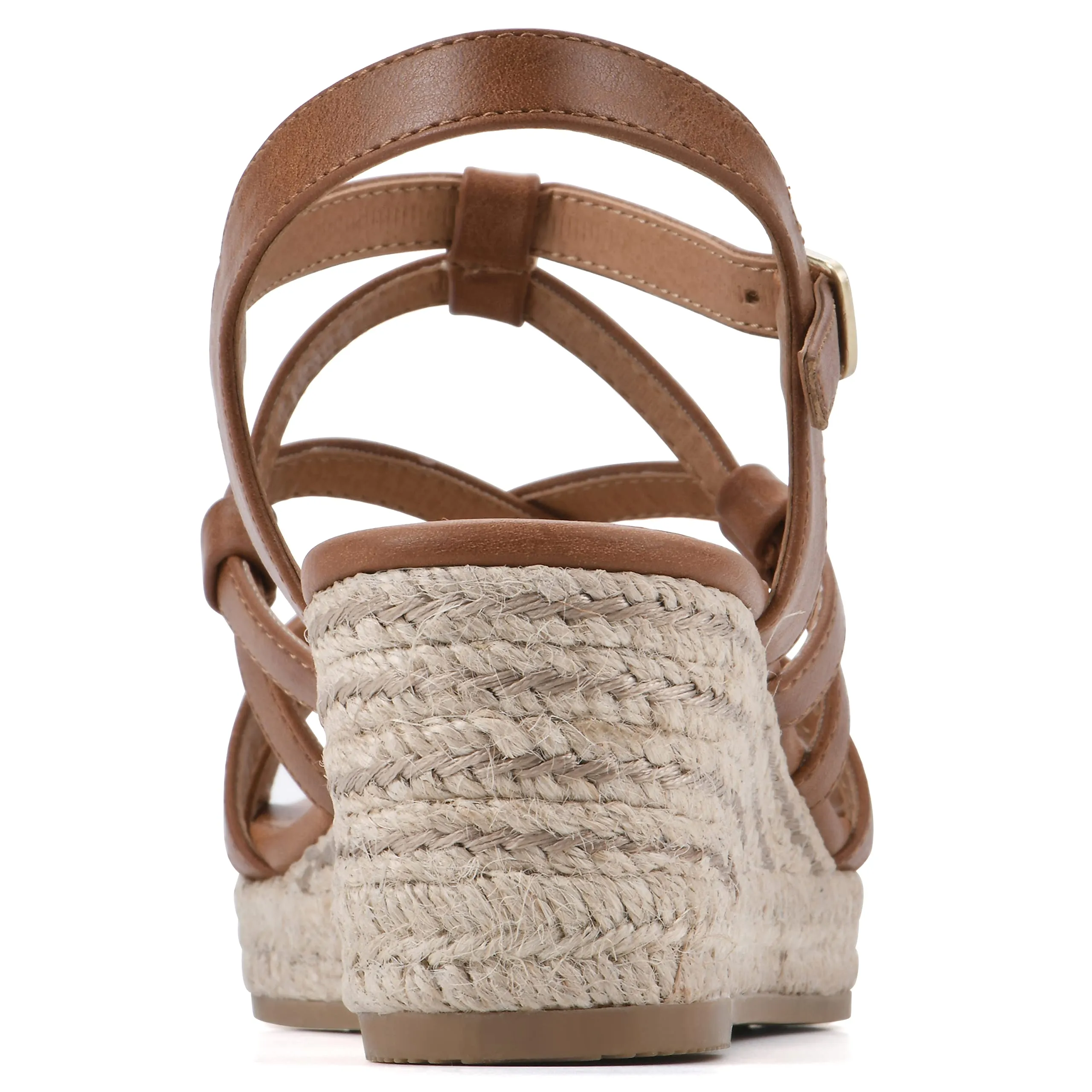 WHITE MOUNTAIN Women's Swayze Platform Sandal, Dk.Tan/Burn/Smooth, 11 M