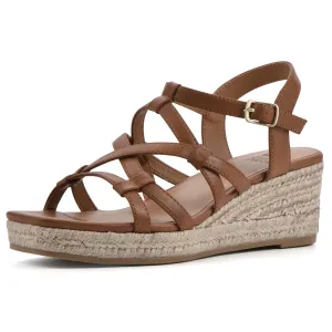 WHITE MOUNTAIN Women's Swayze Platform Sandal, Dk.Tan/Burn/Smooth, 11 M