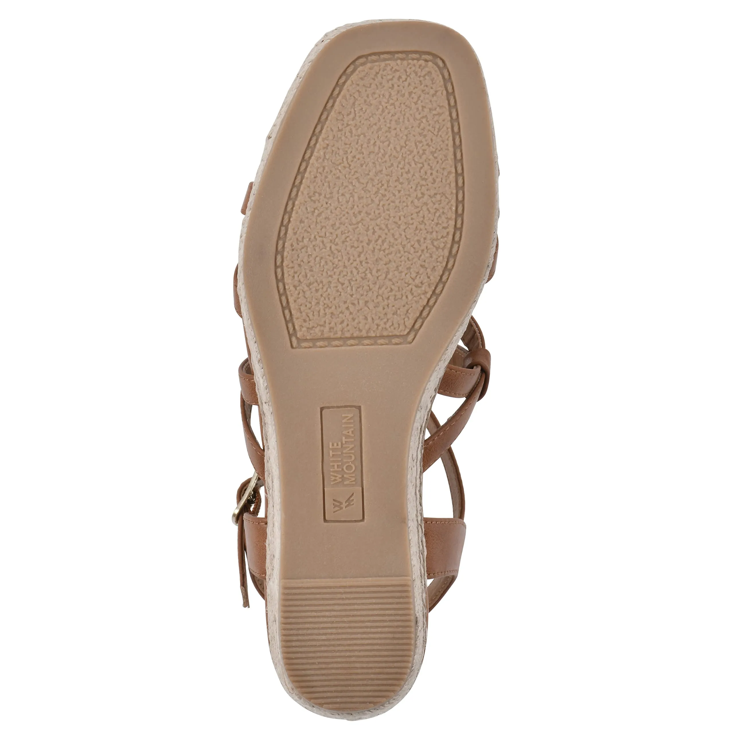 WHITE MOUNTAIN Women's Swayze Platform Sandal, Dk.Tan/Burn/Smooth, 11 M