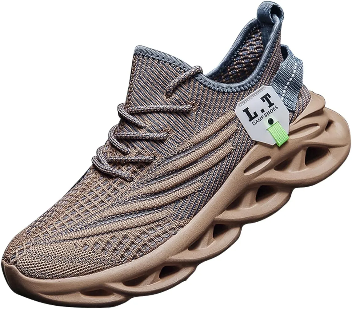 Women Running Shoes Slip On Sneakers Breathable Non-Slip Cushioned Sports Shoes for All-Day Comfort Walking Fitness Jogging with Lightweight EVA Elastic Sole