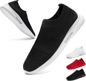 Women Running Shoes Tennis Walking Sneakers Lightweight Slip On Workout Gym Shoes