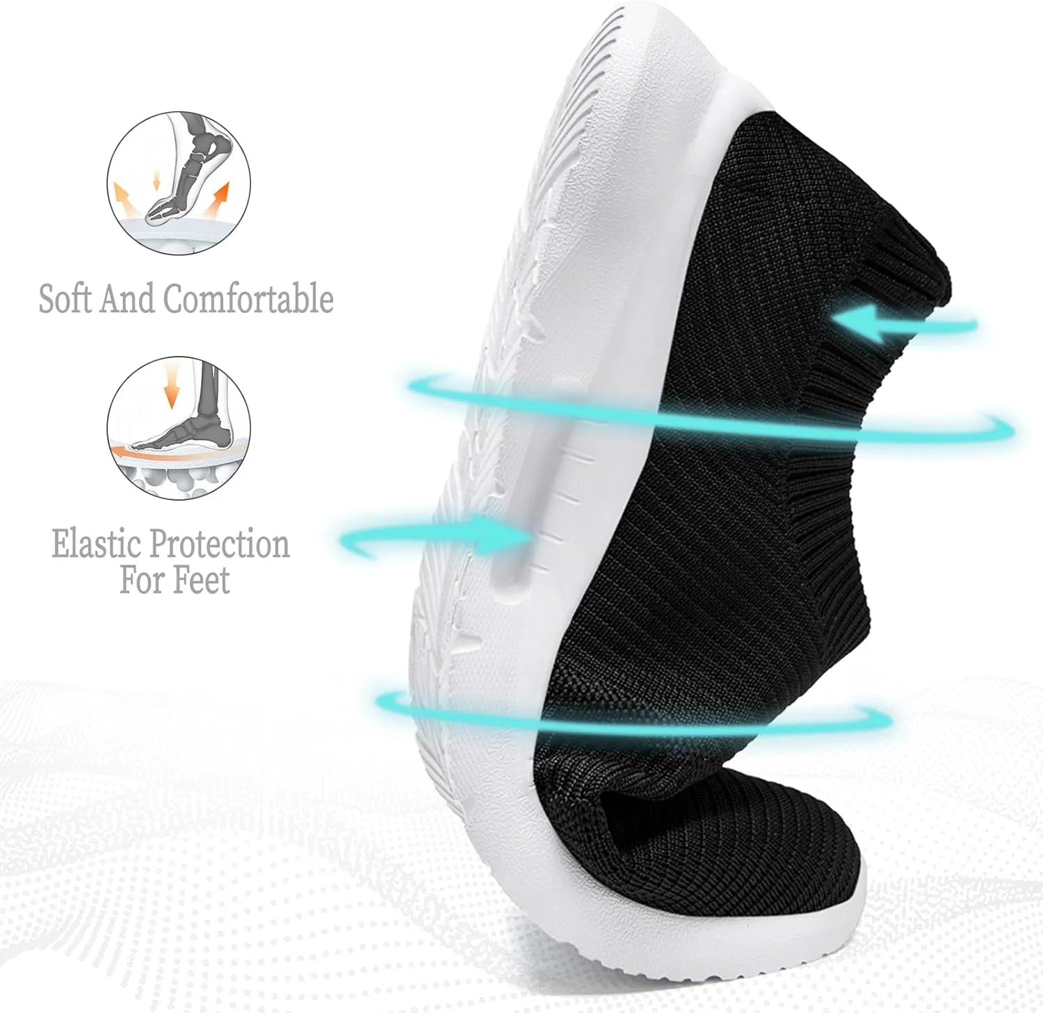 Women Running Shoes Tennis Walking Sneakers Lightweight Slip On Workout Gym Shoes