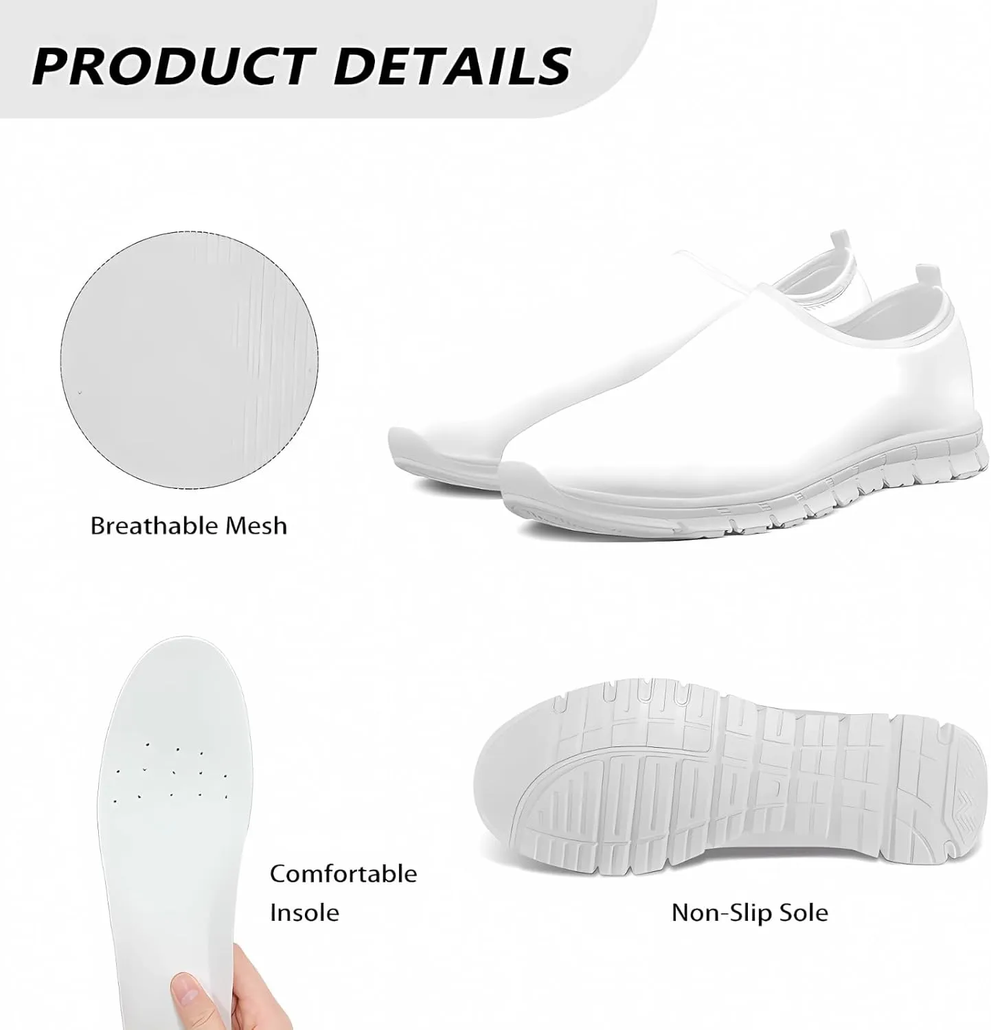 Women Slip On Shoes with Comfortable Insole Low Top Mesh Sneakers Women's Shoes Sneakers Flat Shoes Sports Shoes